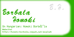 borbala homoki business card